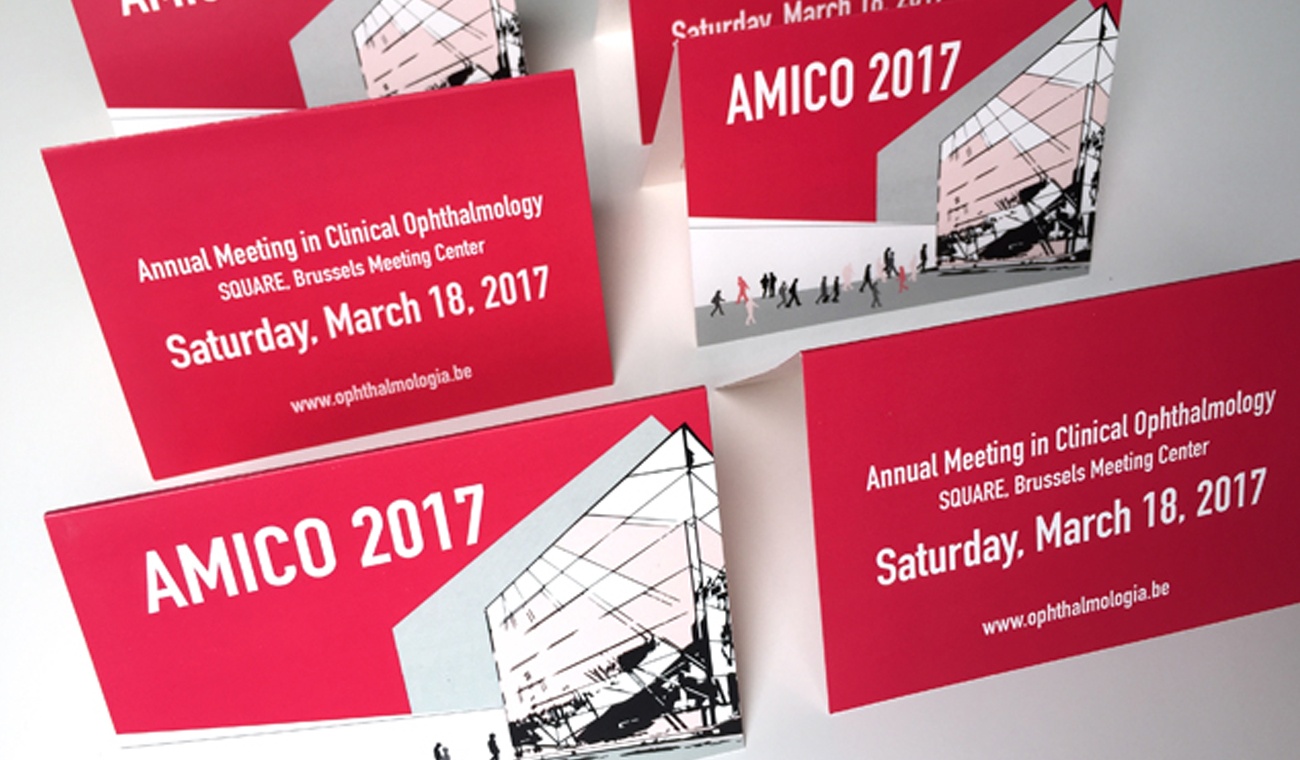 Ontwerp promotiemateriaal voor AMICO 2017 congres
