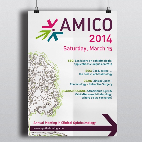 Ontwerp affiche AMICO 2014 congres