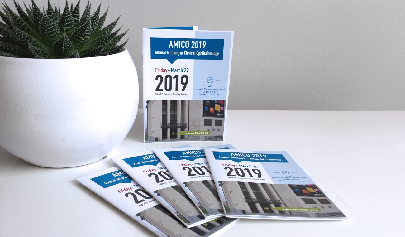 Ontwerp van het AMICO 2019 programmaboek